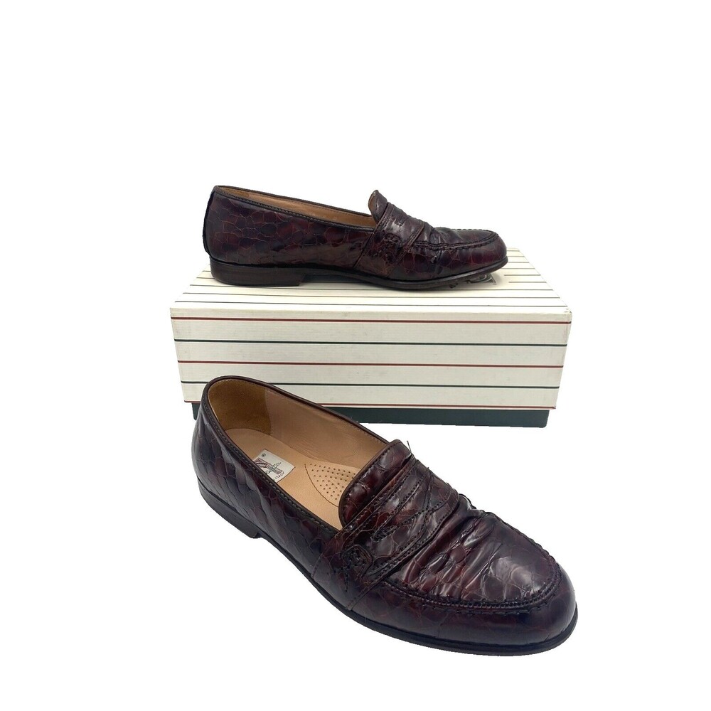 Cable & Co Vintage Men’s Size 8D Crocodile  Loafers‎ Made In Italy